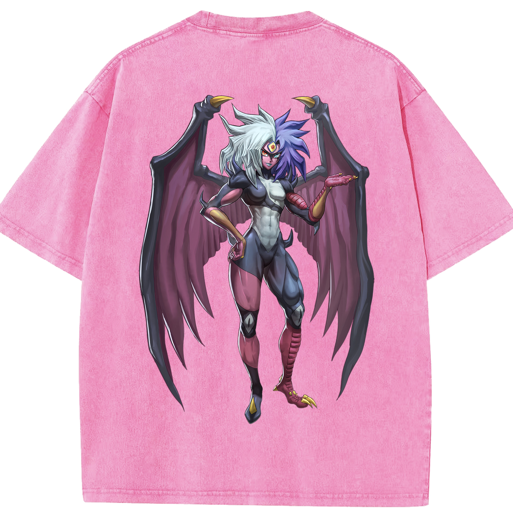（画像用） 遊☆戯☆王 Yu-Gi-Oh! 綿100% ヴィンテージ風 半袖Tシャツ（背面プリント）